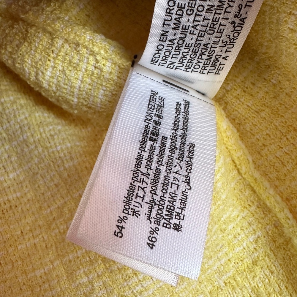 Zara Yellow Knit Cardigan and Top Set Size Large - Picture 9 of 10